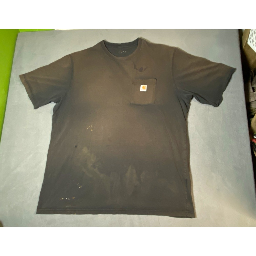 Thrashed Sun Faded Carhartt K87 BLK Men's 2XL Tall  short sleeve T shirt grunge